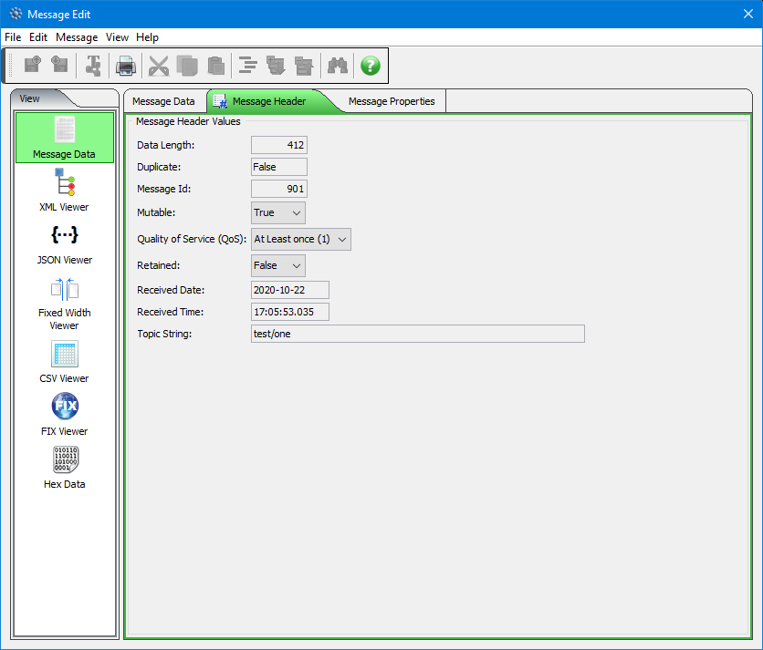 MQTT Message header