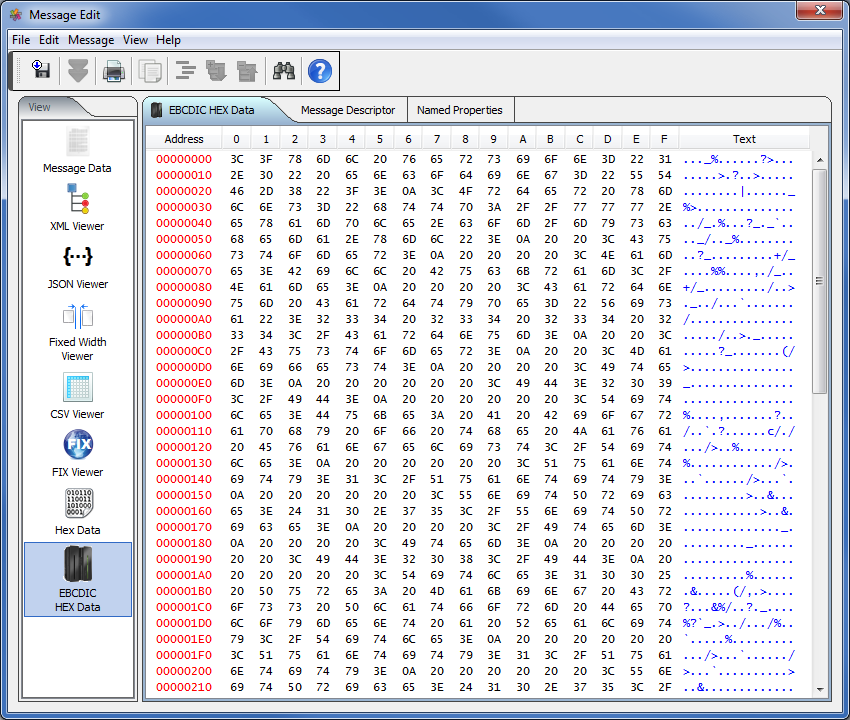 MQVB EBCDIC HEX Viewer