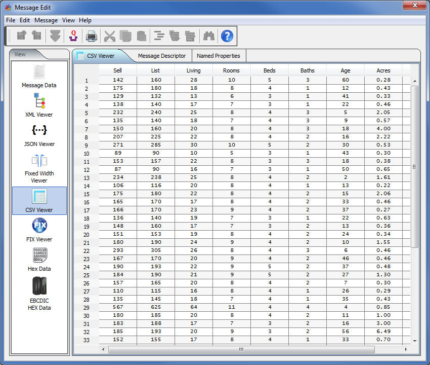 MQ Visual Edit CSV Viewer